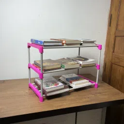 saklak 3 layer plastic rack for kids in compact design Plastic Open Book Shelf image 3