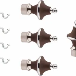 Silver, Brown Rod Rail Bracket, Curtain Knobs, Curtain Hooks, Curtain Rods Metal-picture-29