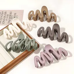 Korean Big Matte Hair Clip Claw Clutcher for Thick and Thin Women and Girls Hair Claw-image-64