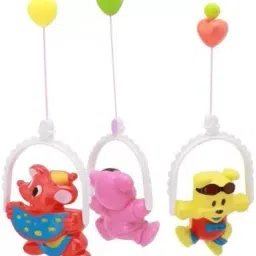 jvts Cuddle Cot Cradle Musical Rattle 6 Pc Set Rattle (Multicolor) Rattle image 3
