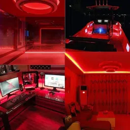 LED Cove Light (04 Mtr) Waterproof Strip Light (120 LED Per Mtr) RED Recessed Ceiling Lamp-picture-22