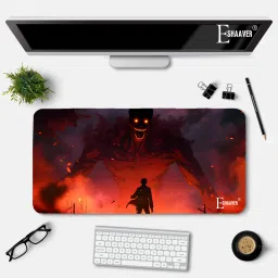 Eshaaver Attack of titan Anime Printed Laptop Mat & Spill Proof Desktop MAT Mousepad Non Slip Base Mousepad-15