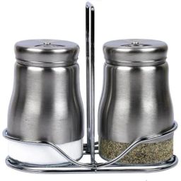 Stainless Steel Glass Seasoning Bottle Salt and Pepper Dispenser Shakers Sugar Shaker 150 gm-image-75