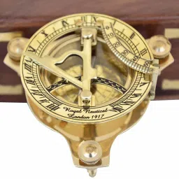 Brass Sundial Compass for Hiking, 3 Inches Nautical Compass for Outdoor Compass-picture-17