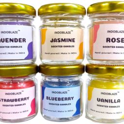 Candles Set – 6 Scented Candles for Home Decor in Small Glass Jars Candle-6