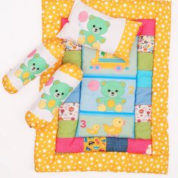 Premium Baby Bedding Set – Teddy & Duck Print Baby Bedding Set "Cartoon Animal Print – Teddy Bear, Ducks & Balloons Theme"-image-32