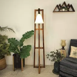 symplify Achille Wooden Floor Lamp with Jute Shade & Brown Base-picture-8