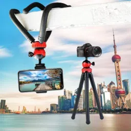 Hiffin ®12 Inches Height Flexible Gorillapod Tripod with 360° Rotating Tripod Ball Head image 2