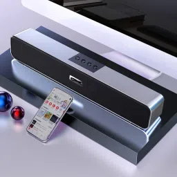ZSIV Dj Havy Sound HOME SOUNDBAR Bar Studio Bluetooth Soundbar Moviebar Party Light With High Powerful Sound Quality With Powerful Bass 3D Card,Aux,Pendrive, ,Calling Supported Speaker Music has the power to invoke feel-good types of feelings in a person. You can experience these feelings by listening to songs from different regions and countries on this speaker. It is compact and lightweight. You can even wirelessly connect a compatible device to it via Bluetooth, and sink in the tunes of your favourite artists. You can also connect devices via the USB port and AUX port tv speakers for led tv dolb,y audio wired. 19 W Bluetooth Home Theatre-2