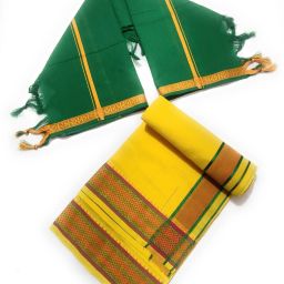 JUPALAW TRENDY & TRADITIONAL FANCY COTTON DHOTI/LUNGI DHOTI WITH GAMCHA Solid Men Dhoti-image-73