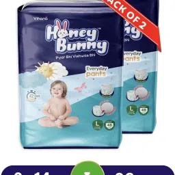 Baby Diaper Pants with bubble top sheet| Extra Soft | 12 Hour protection - L-23