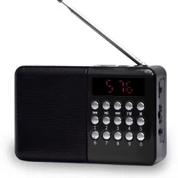 JAXTER Black FT614 Pocket Size FM Bluetooth Speaker |8 HRS Backup| Rechargable FM Radio-22