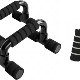 Combo Of Push Up Stand With Foam Hand Gripper For Gym Workout Fitness Accessory Kit Kit-image-34