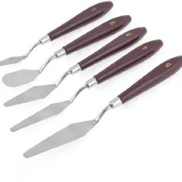 ART Metal Palette Knife set Of 5 Piece Oil Painting Accessories Color Mixing-image-68