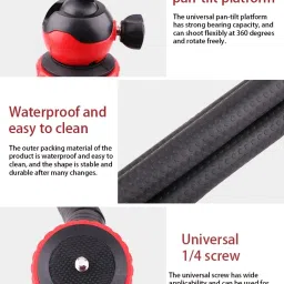 POZUB Mobile Stand DSLR tripod travel sport octopus Flexible Tripod Stand with Universal Mobile Holder + Dustproof Bag Camera Tablet tripod for Vlogging, Streaming and Photography Compatible for All DSLR, Mobile Phones and Action Cameras with 360 Degree Detachable Ball Head and Gorilla Mobile Phone Holder tripod Stand Foldable Heavy Duty Waterproof Extra Thick & Strong Mobile Holder Binoculars, spotting scope, in Stabilizer, in Gimbal Video Camera Tripod, Monopod, Monopod Kit, Tripod Ball Head, Tripod Bracket, Tripod Clamp, Tripod Kit image 5
