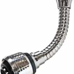ABS and Stainless Steel Turbo Flex 360 Instant Hands-Free Chrome Finish Faucet Swivel Spray Sink Hose for Bathroom Kitchen (6.5 x 1.5 x 1.5-Inches) Faucet Nozzle-5