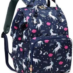 Baby Diaper Bag Maternity Backpack unicorn blue diaper bag-picture-10