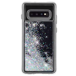 Case-Mate Waterfall Glitter Polycarbonate Back Cover for Samsung Galaxy S10 (Drop Protection, Iridescent Diamond)-image-85