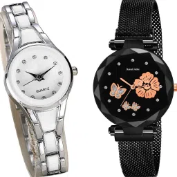 analogue wrist watches for men watches gift | gift for men | latest watches Analog Watch - For Men Elegant Silver White Piyush & Magnet DJLINE Black Piyush-image-85