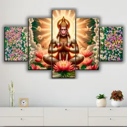 Hanuman Ji Wall Painting Digital Reprint 18 inch x 30 inch Painting-43