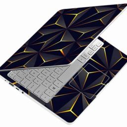 INDIA SHOPERS ull Body Laptop Skin Sticker Cover- Triangle Black Gold Self Adhesive Stretched Vinyl Laptop Decal 15.6-image-94