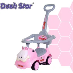 Deffy Ride On Push Musical Baby Car With Protective Arm Rest And Parent Handle Rideons & Wagons Battery Operated Ride On-0