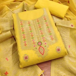 JATRIQQ Art Silk Unstitched Dress Material-image-9