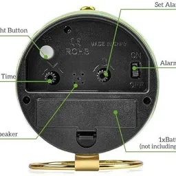 prim enterprise Analog Green Clock image 5