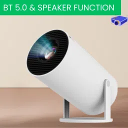 CLAIRBELL Mini HD Projector for Home 4KSupport With Built-in App Netflix/Prime/YouTubeB156 (4500 lm / 1 Speaker / Wireless / Remote Controller) Portable Projector-19