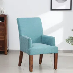 woodsworth from pepperfry Welzow Fabric Arm Chair In Provincial Teak Finish-picture-6