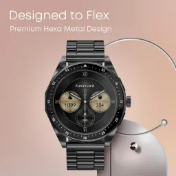 Fastrack Radiant FX1,36.3mm AMOLED Display,AOD,Working Crown,BT Calling,SOS Smartwatch image 2