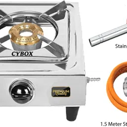 Premium Single Gas Stove With ISI Gas Pipe And Lighter Stainless Steel Manual Gas Stove-image-11