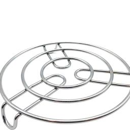 121 Kitchen Cooking Pot Steaming Tray Stand Stainless Steel Round Cooker Steamer Rack Stand Cookware Tool Mirror Trivet (Pack of 1) Trivet-18