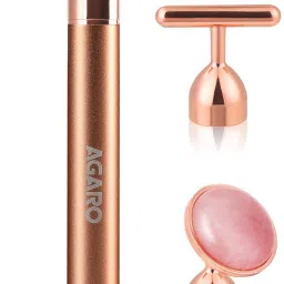 AGARO 33600 3-In-1 Electric Rose Quartz Face Roller Massager-image-24