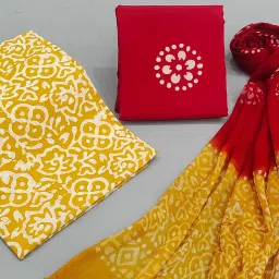 Unstitched Pure Cotton Salwar Suit Material Printed-image-7