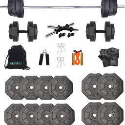 40 kg 40Kg Hexa weight with 5ft Straight Rod and Accessories Home Gym Combo-image-40