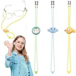 sannidhi Eyeglasses Neck Straps for Kids Adjustable Elastic Ropes 3Pcs Cartoon Charm Strap-32