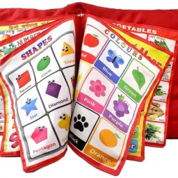 Learning Pillow Cloth Book with English & Hindi Cushion Cotton Alphanumeric, Animals, Fruits Baby Pillow Pack of 1-image-98