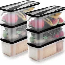 Plastic Bread box Airtight Food Grade Plastic jars & Container (set Of 2) Storage Basket-15