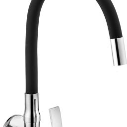 Pulse Brass Sink Cock/Sink Faucet With Flexible Swivel Spout - Flxo Play (with 360 Degree Flexible Silicon Hose & Single Flow Pattern) Hot/Cold Water Tap With Wall Flange Bib Tap Faucet-13