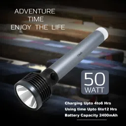 cinefx Long Range Torch Rechargeable Search Light LED Flashlight Metal Body Torch Torch image 3