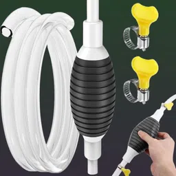 juggaris Portable Manual Fuel Pump compatible with Petrol, Diesel, and Water Plastic Funnel-picture-1