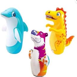 inetlligent Hit Me Children's Kids Dolphin Inflatable 3D (IND *9832) Punching Bop Bag Toy Inflatable HitMe Toys-picture-3