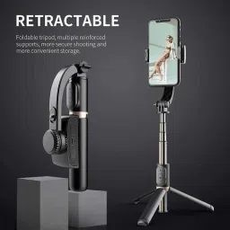 leecy Smooth Full Rotation Q08 Gimbal 3 Axis Gimbal for Mobile, Camera-11