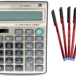 villy CT-912 Basic Calculator (12 Digit) CT-9300 +5 PEN BasicCalculator image 2