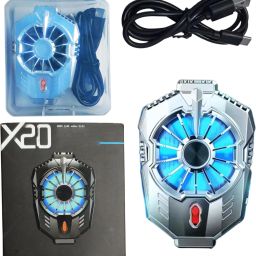 INSTRA Best Selling X20 Mobile Gaming Semiconductor Cooling Back Clip LED 1 Fan Ergonomic Cooling Pad with Adjustable Height-image-83