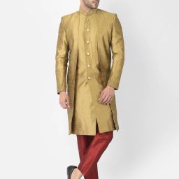 DEYANN Solid Sherwani-image-89