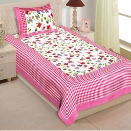 144 TC Cotton Single Jaipuri Prints Flat Bedsheet-image-71