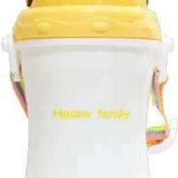 Opaque Soft Straw Sipper White Anti-Spill Sippy Cup with Adjustable Strap for Baby & Kids Water Bottle/Juice Sipper BPA Free 350ML-25