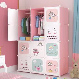 12-Door 12-Shelf Plastic kids Collapsible Cupboard PC Collapsible Wardrobe-image-83